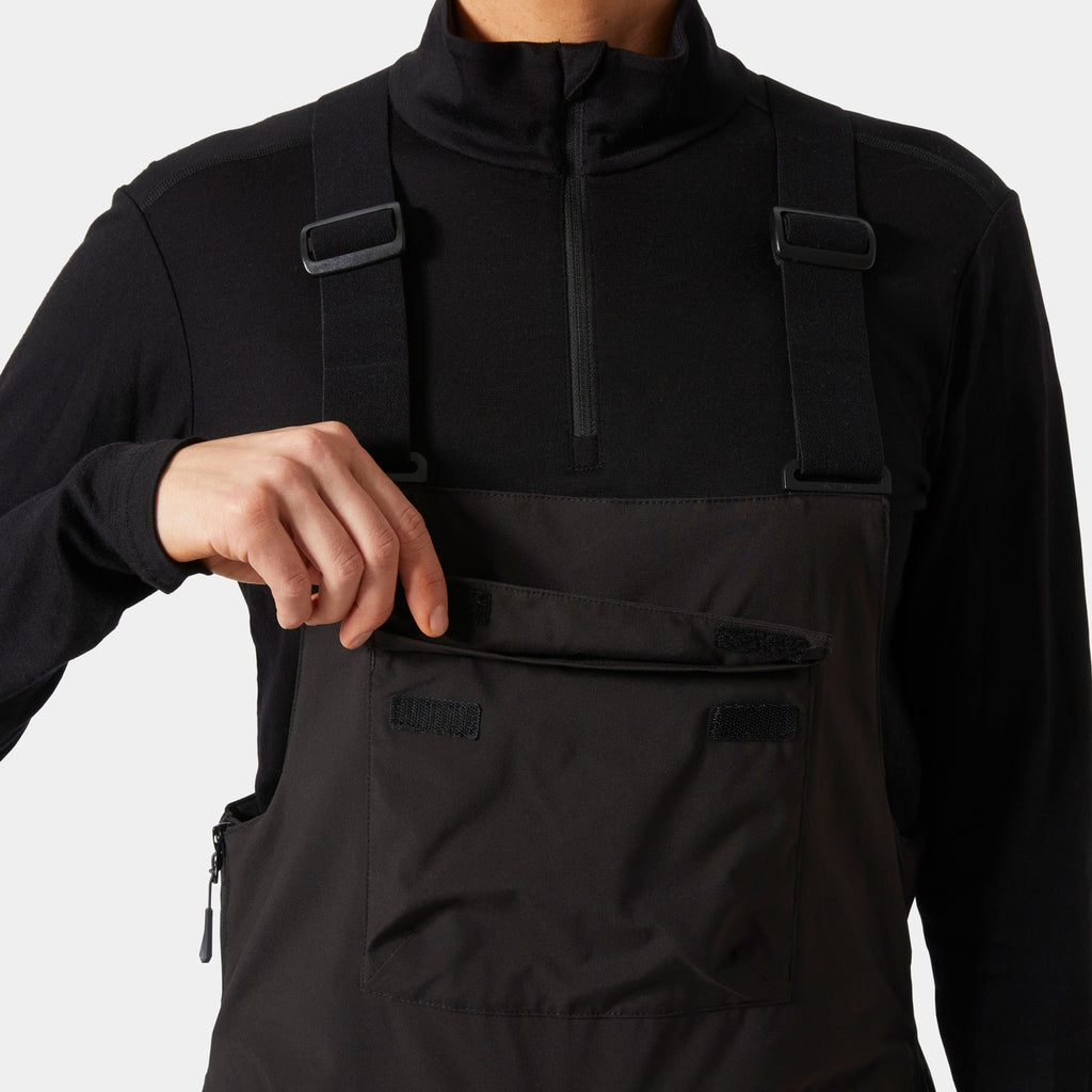 W LEGENDARY INSULATED BIB PANT, BLACK, L