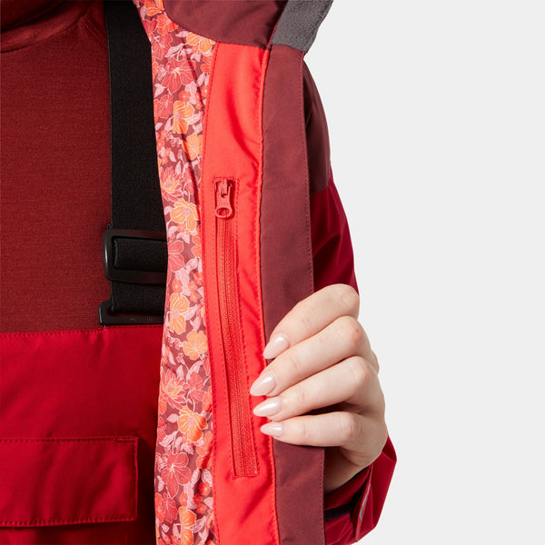 W NORA SHORT PUFFY JACKET, MARS RED, L