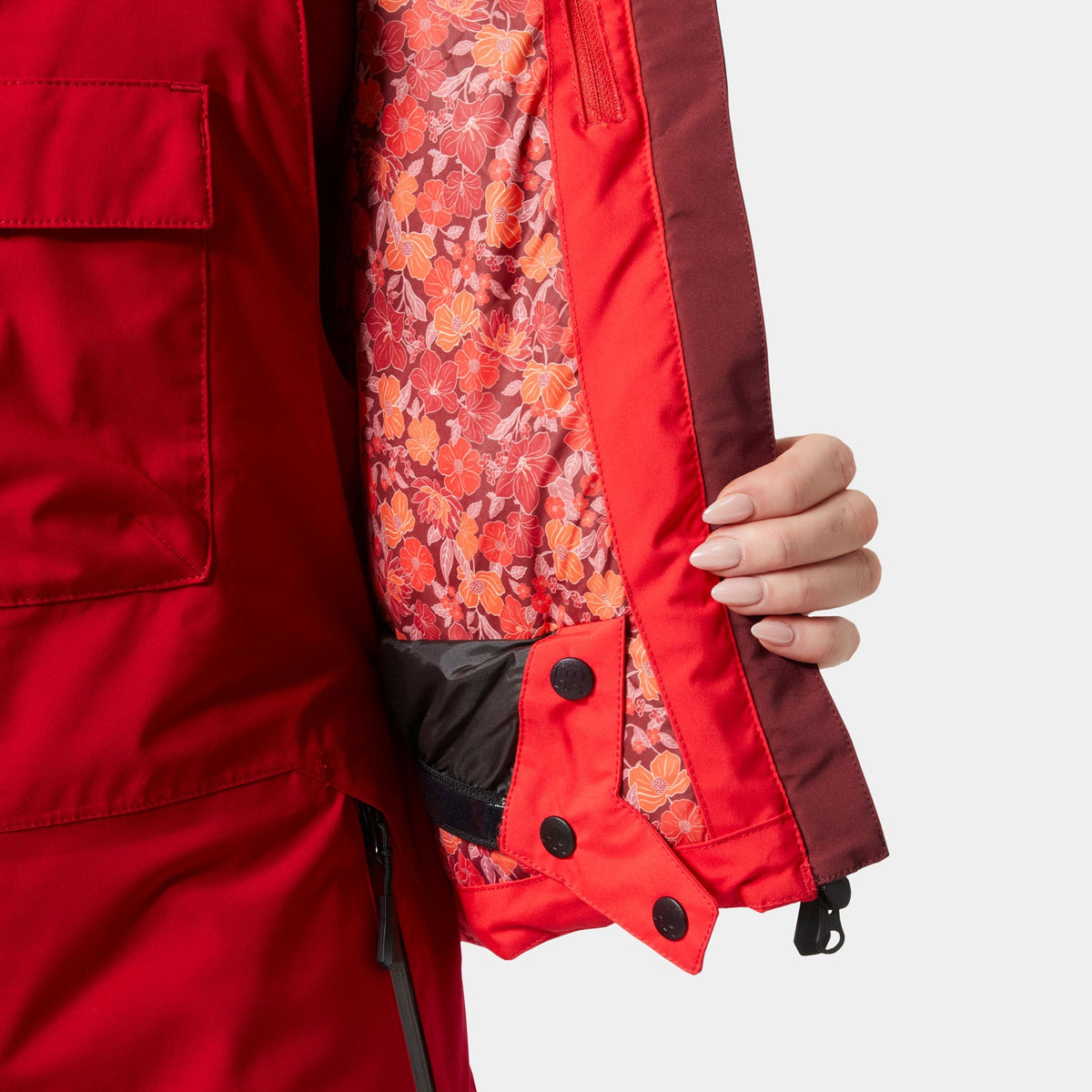 W NORA SHORT PUFFY JACKET, MARS RED, L