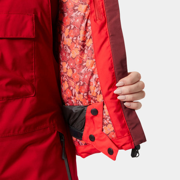 W NORA SHORT PUFFY JACKET, MARS RED, L