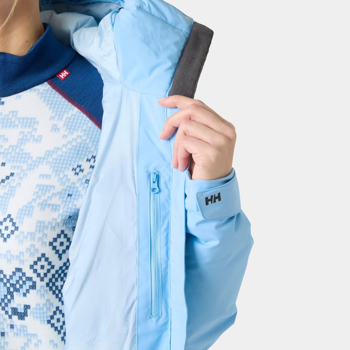 W NORA SHORT PUFFY JACKET, BRIGHT BLUE, L