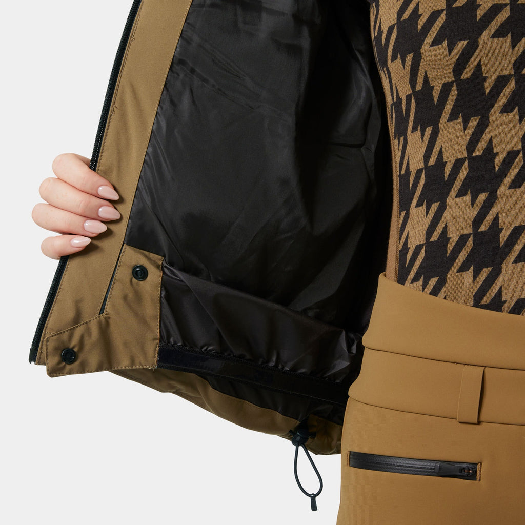 W NORA SHORT PUFFY JACKET, SEPIA PLAD, L