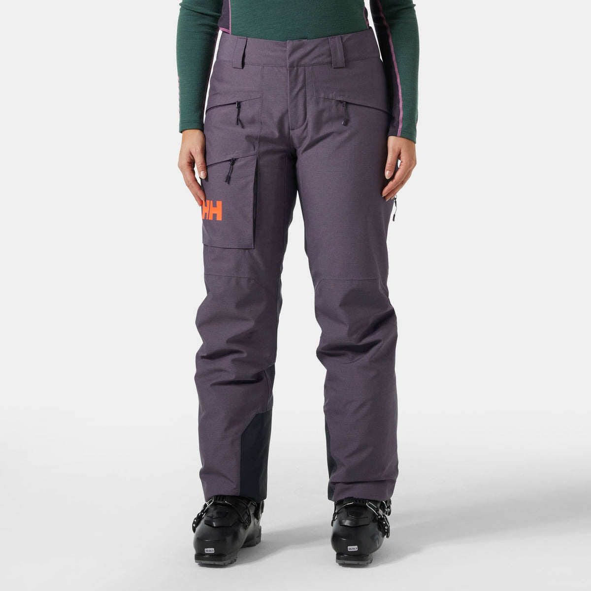W POWDERQUEEN PANT, SMOKED PURP, L