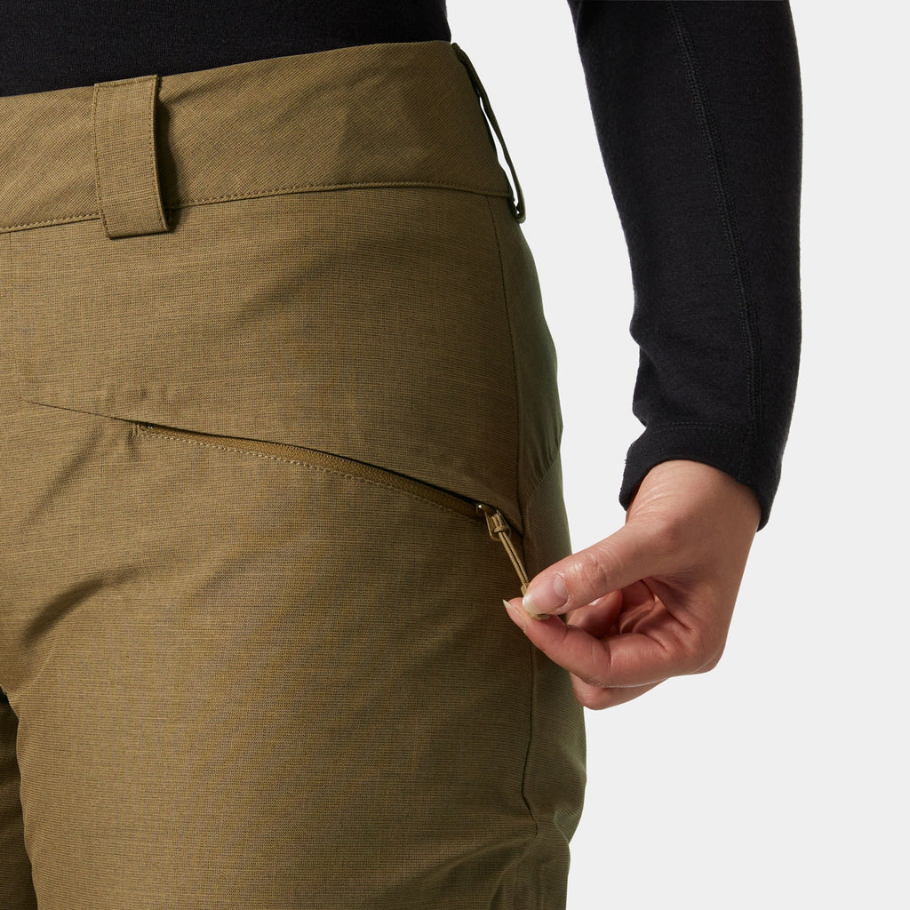 W POWDERQUEEN PANT, SEPIA, L