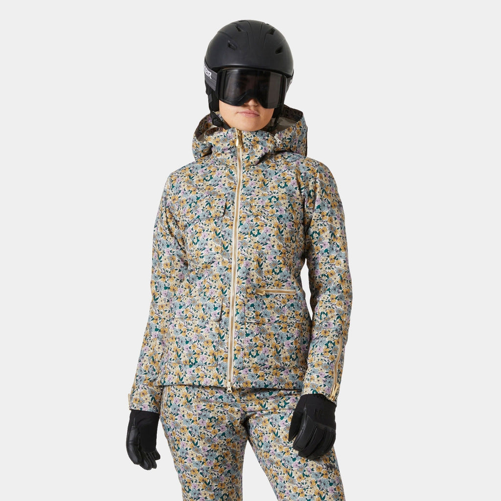 W ST MORITZ INS 20 JKT, SAND FLORAL, L