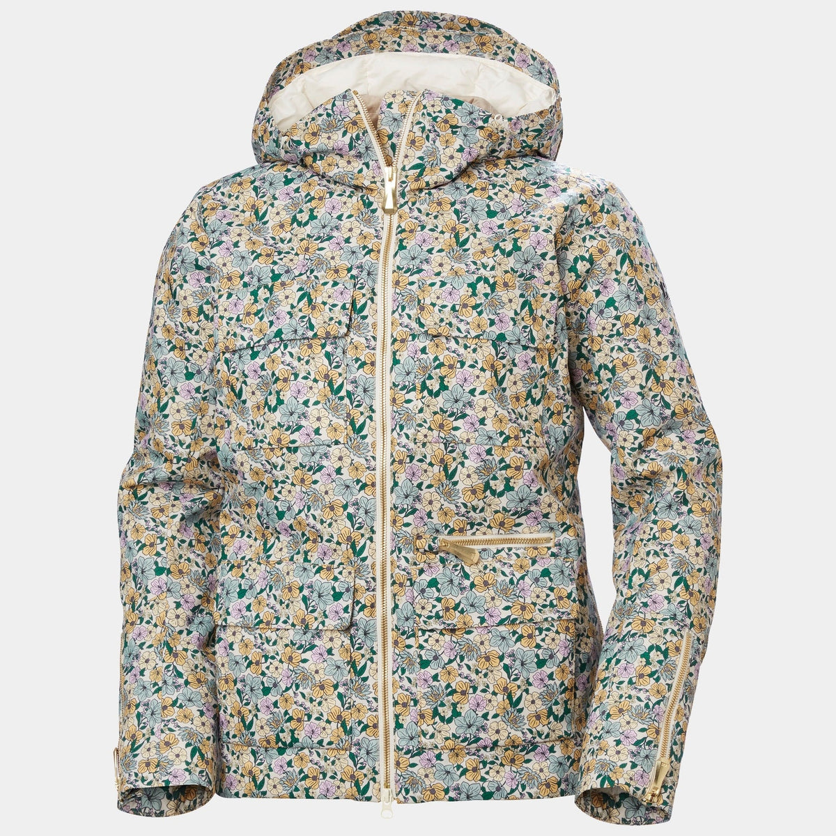 W ST MORITZ INS 20 JKT, SAND FLORAL, L