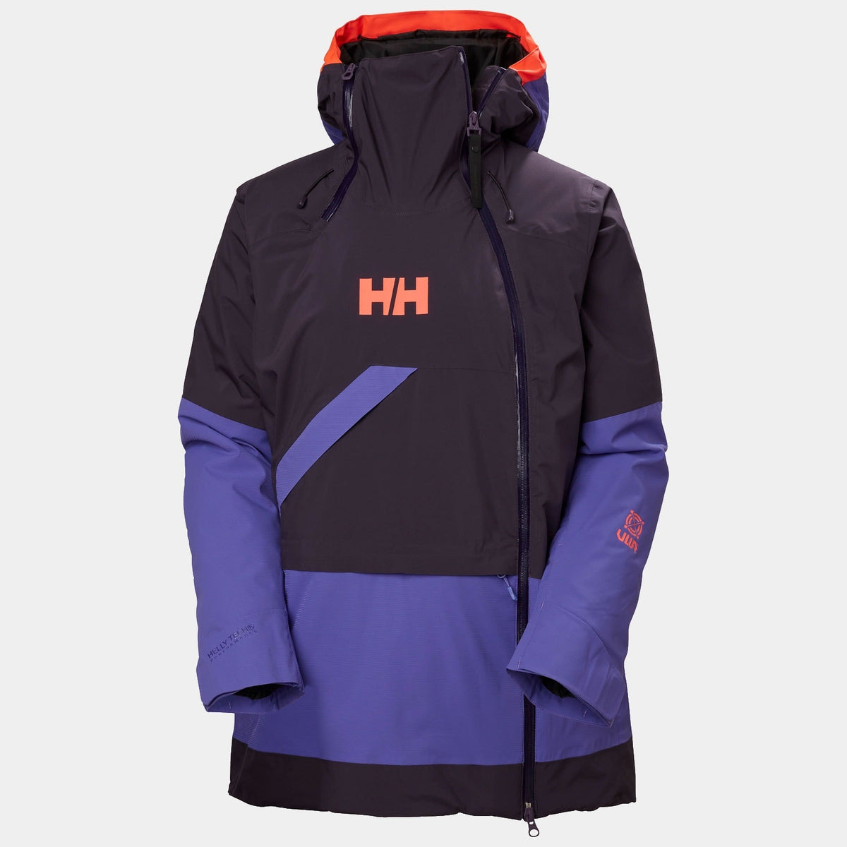 W POWCHASER ASYM JACKET, BLACK GRAPE, L