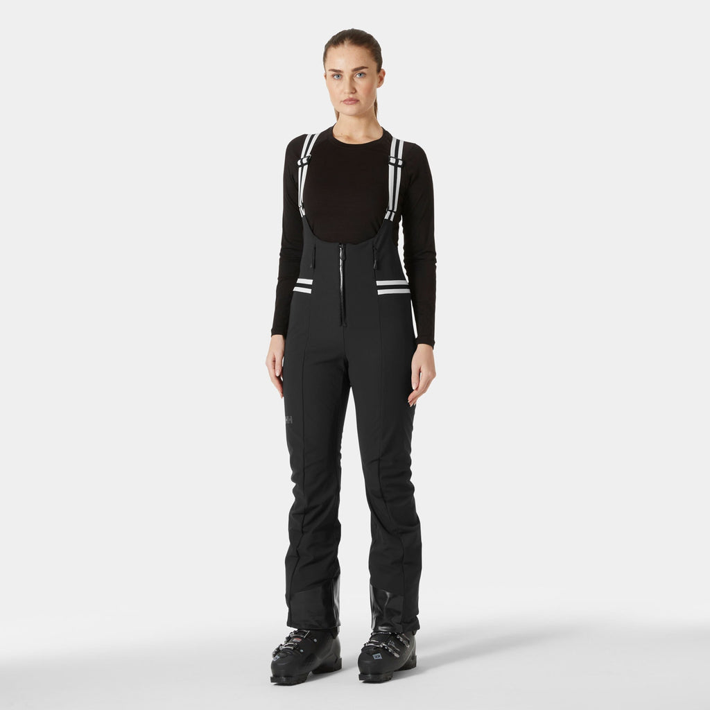 W AVANTI SOFTSHELL BIB PANT, BLACK, L