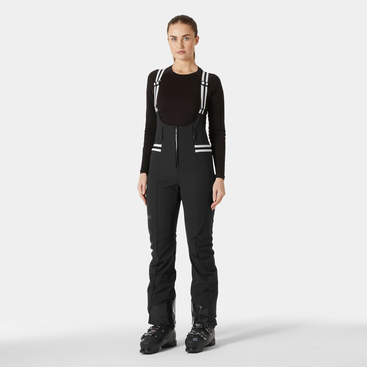 W AVANTI SOFTSHELL BIB PANT, BLACK, L