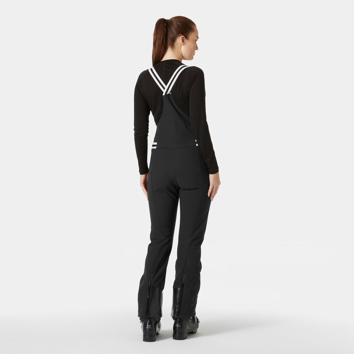 W AVANTI SOFTSHELL BIB PANT, BLACK, L