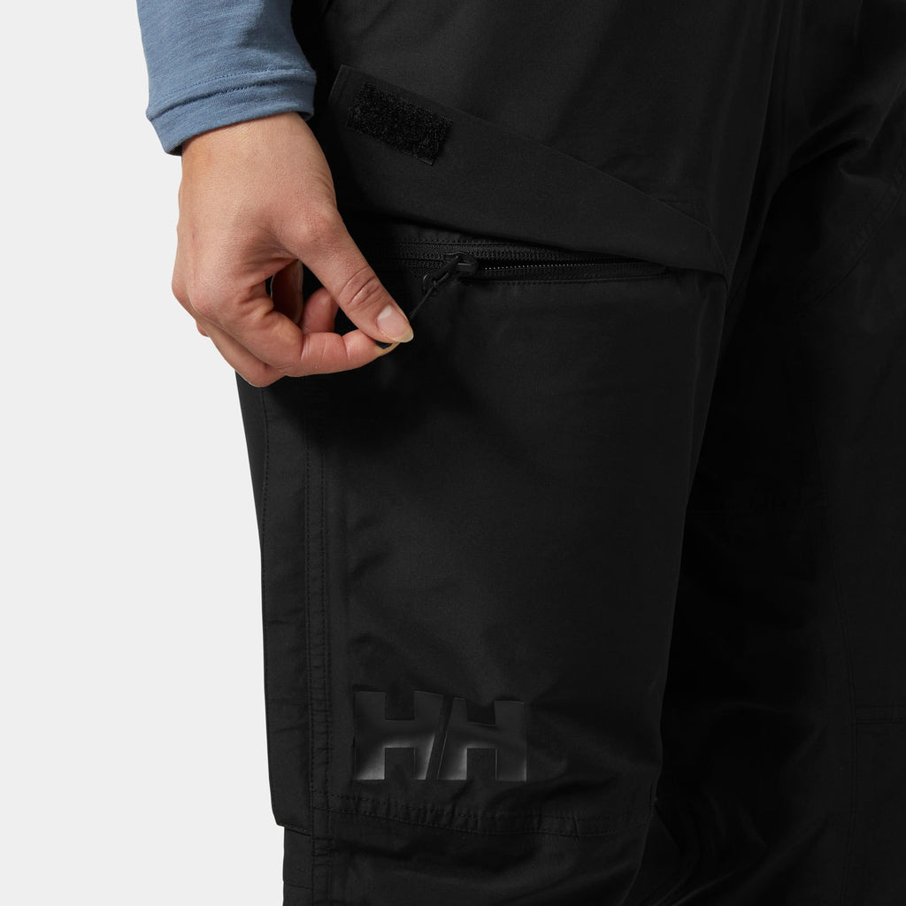 W EMIKO SHELL BIB PANT, BLACK, L