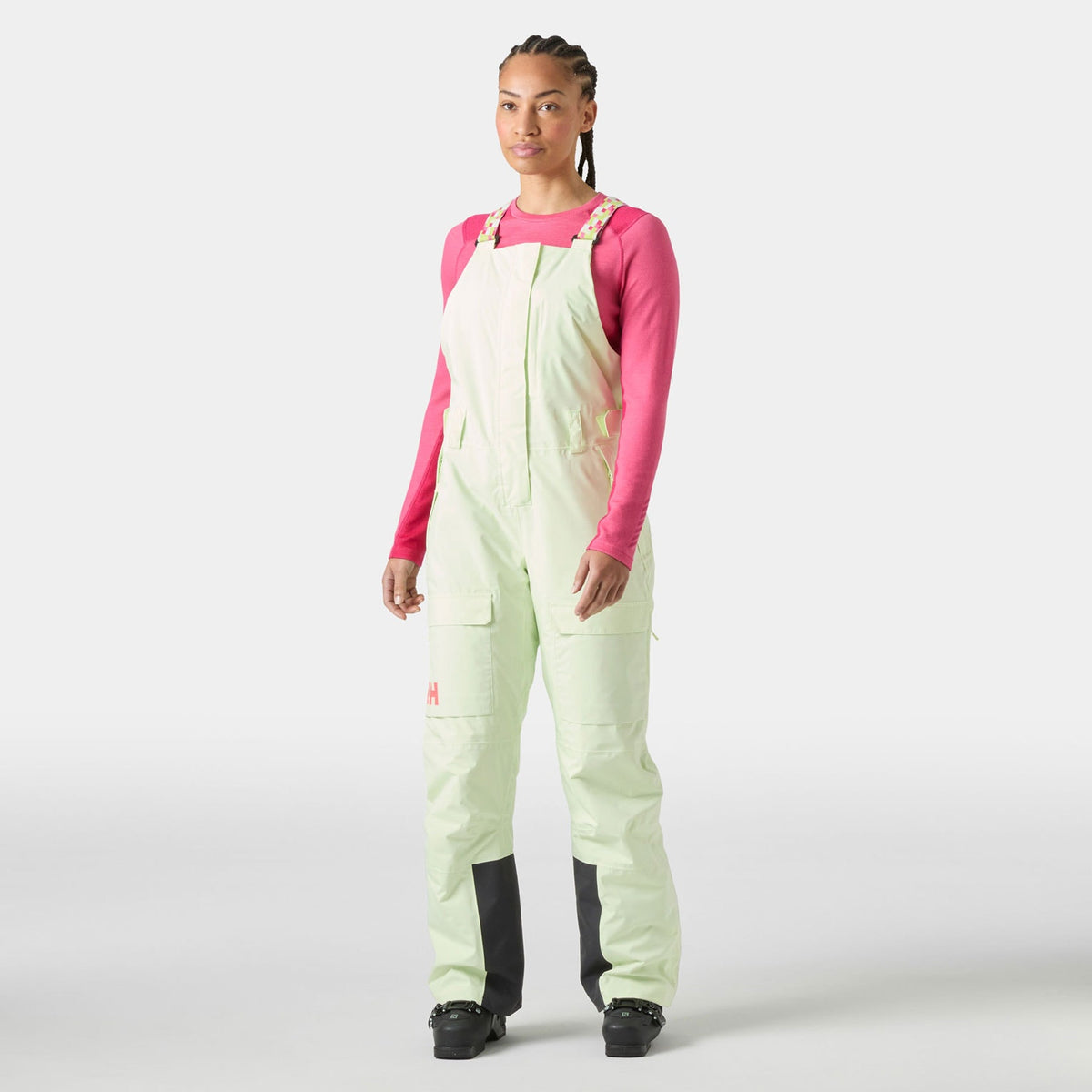 W SWITCH CARGO BIB PANT, WASHED LIME, L