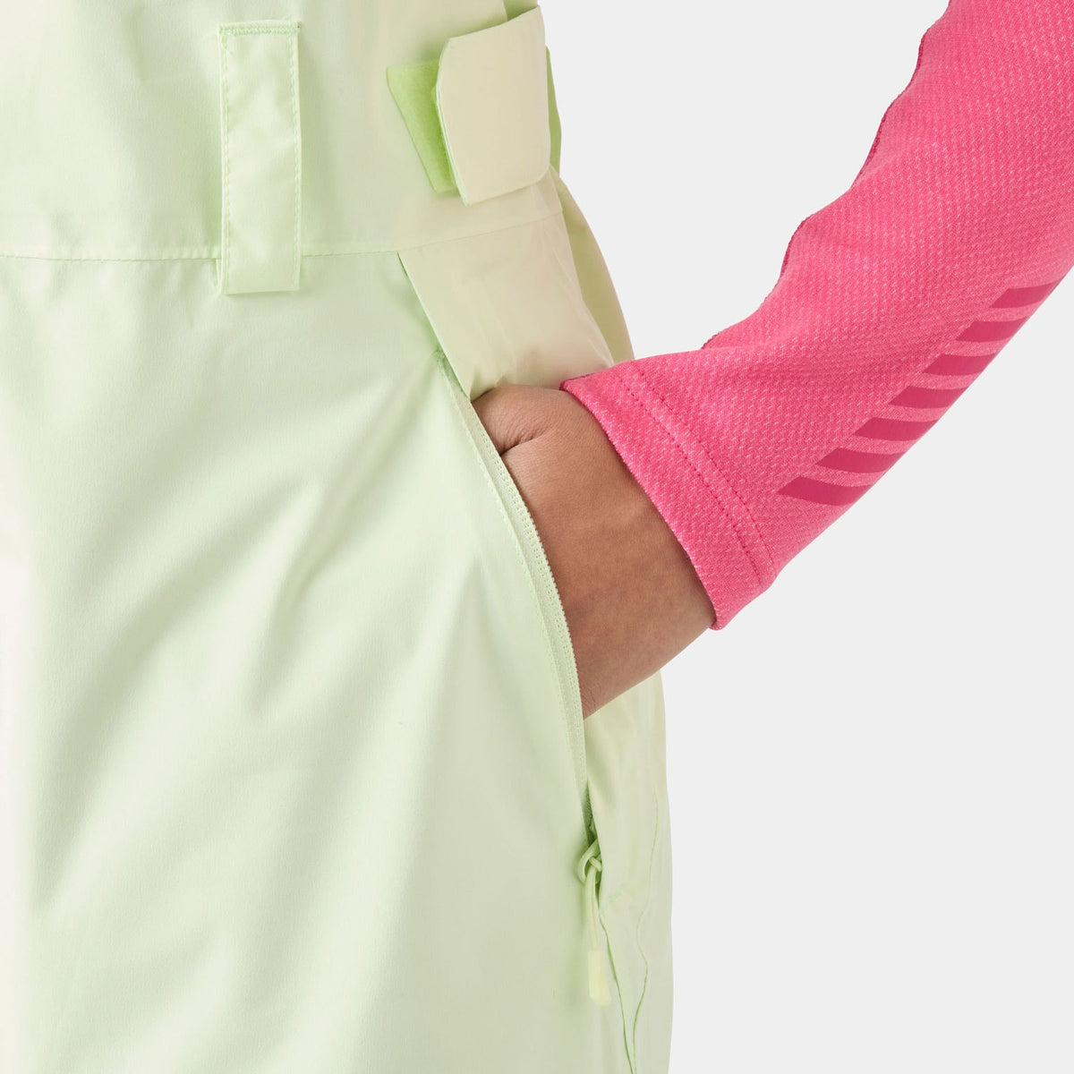 W SWITCH CARGO BIB PANT, WASHED LIME, L