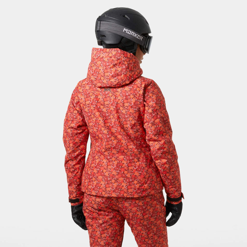W VALDISERE 30 JACKET, RED FLORAL, L