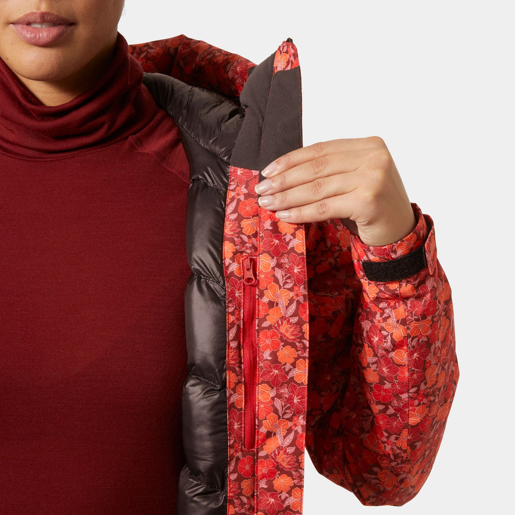 W VALDISERE 30 JACKET, RED FLORAL, L