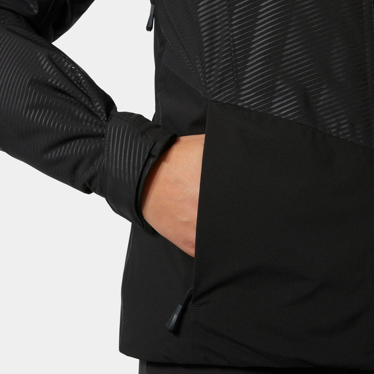 W VALDISERE 30 JACKET, BLACK EMBOS, L