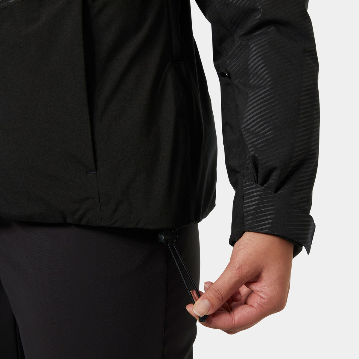 W VALDISERE 30 JACKET, BLACK EMBOS, L