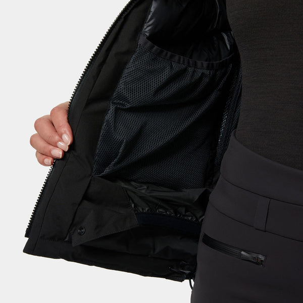 W VALDISERE 30 JACKET, BLACK EMBOS, L