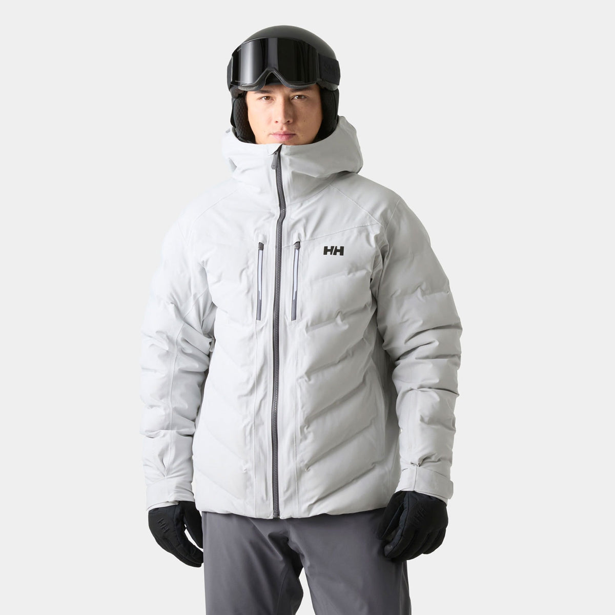 ALPHA PUFFY JACKET, GREY FOG, M