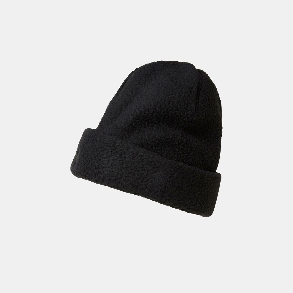 PILE FLEECE BEANIE, BLACK, STD