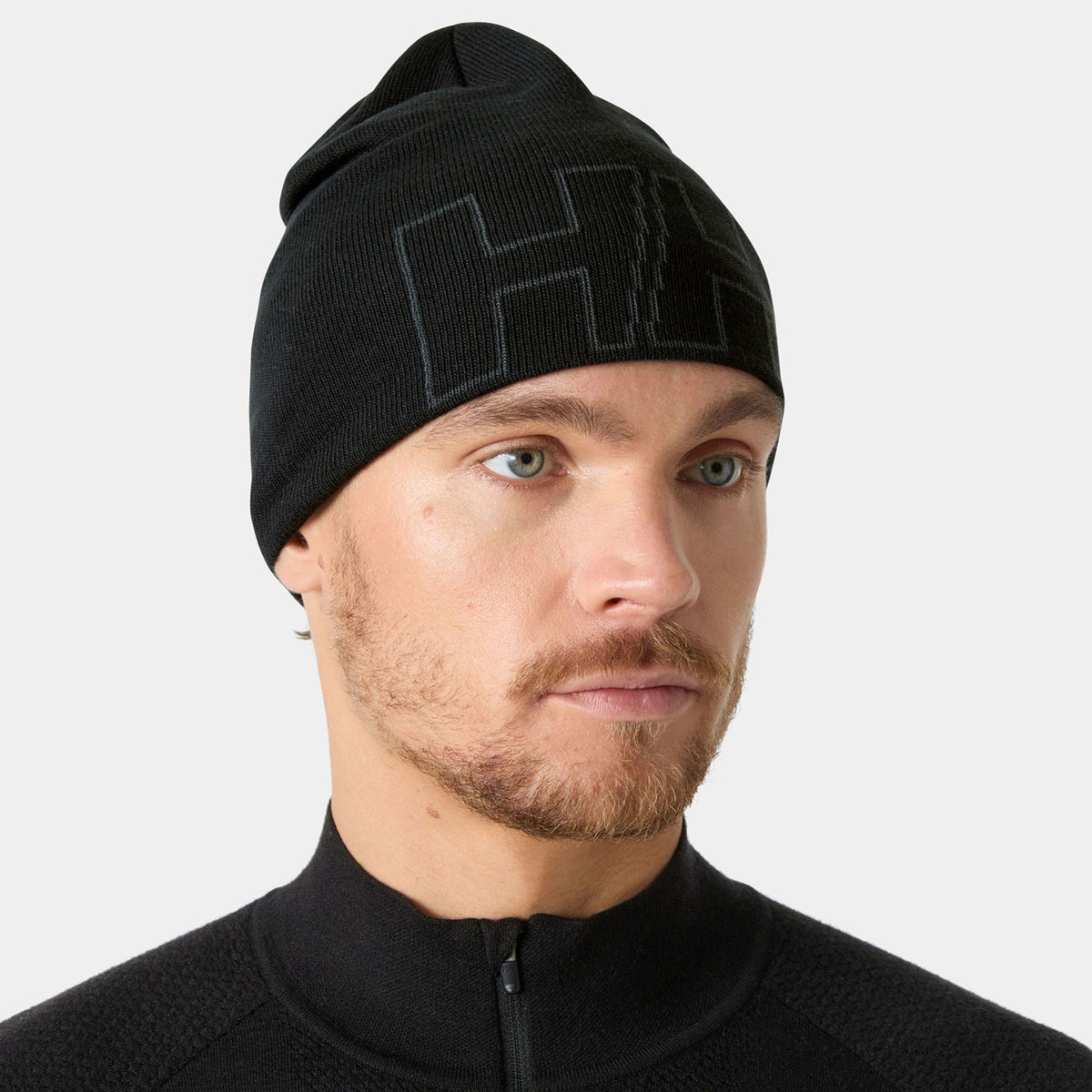OUTLINE BEANIE, BLACK, STD
