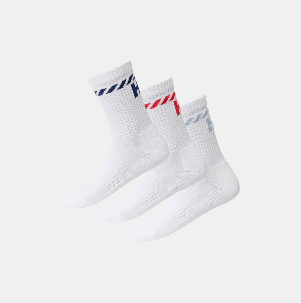 COTTON SPORT SOCK 3PK, WHITE MULTI, 36-38