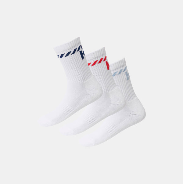 COTTON SPORT SOCK 3PK, WHITE MULTI, 36-38