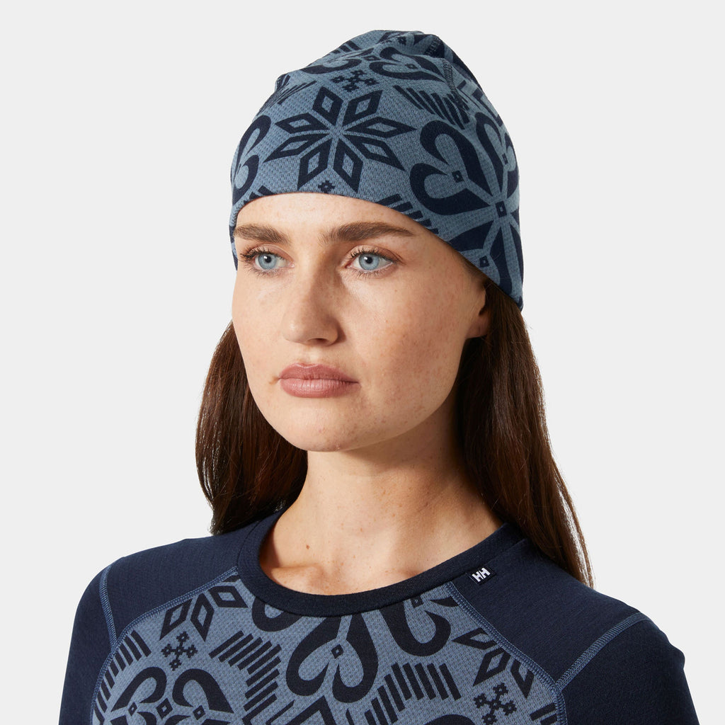 HH LIFA MERINO BEANIE, NAVY NORDIC, STD