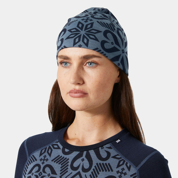 HH LIFA MERINO BEANIE, NAVY NORDIC, STD